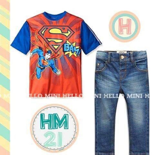 Setelan superman anak hm21