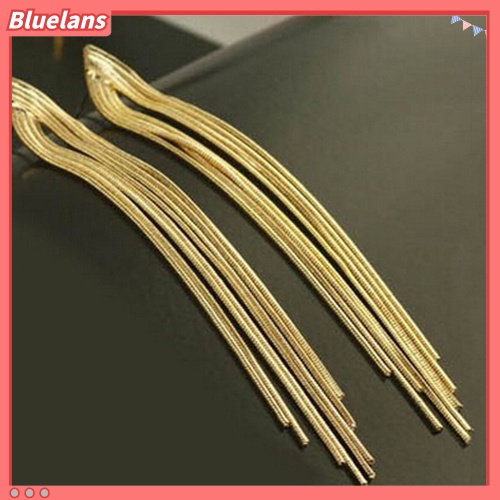 Bluelans Anting Tusuk Gantung Wanita Desain Rantai Ularrumbai Untuk Pesta Cocktailpernikahan