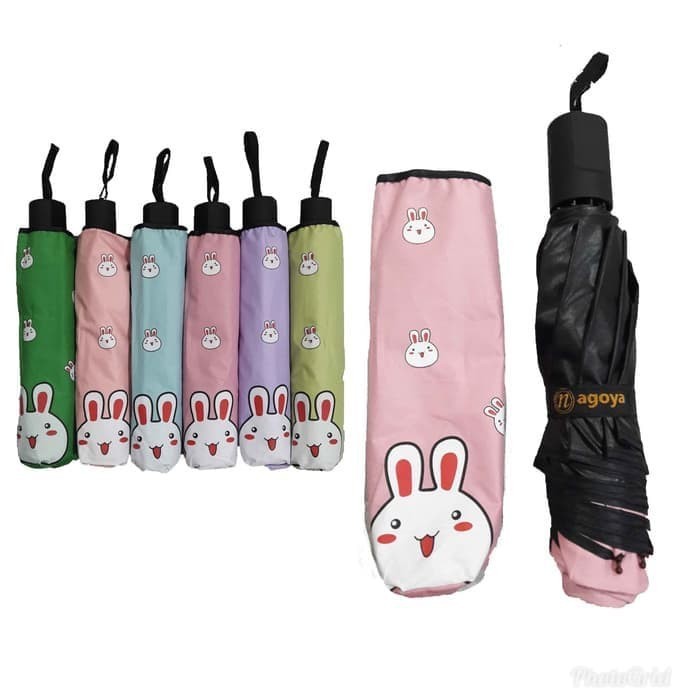 Payung Lipat Motif RABBIT HEAD Kuat Kokoh Anti UV Nagoya NF-410