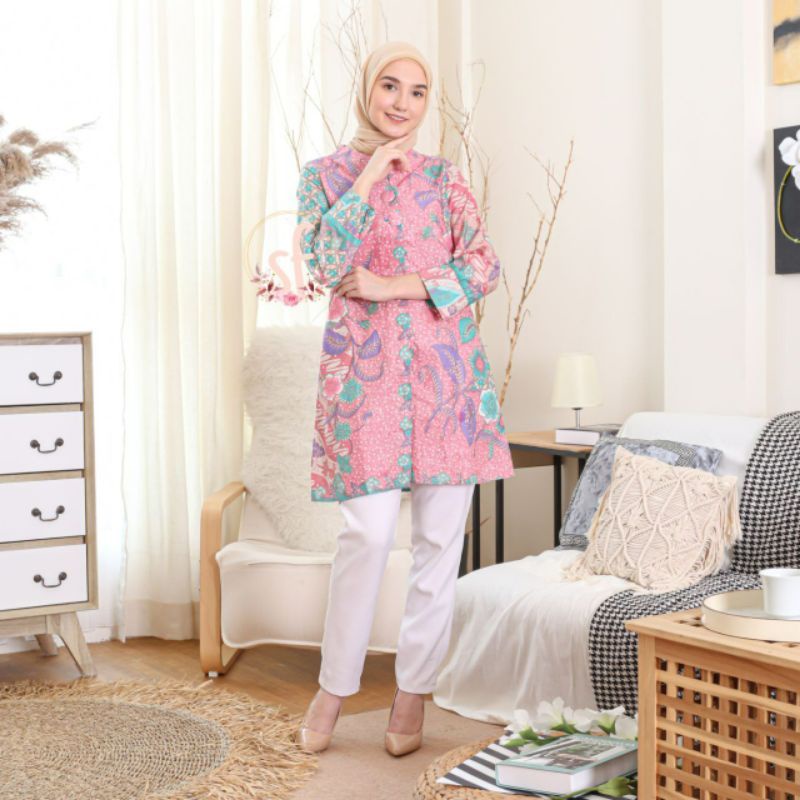 tunik batik wanita jumbo M L XL XXL XXXL XXXXL