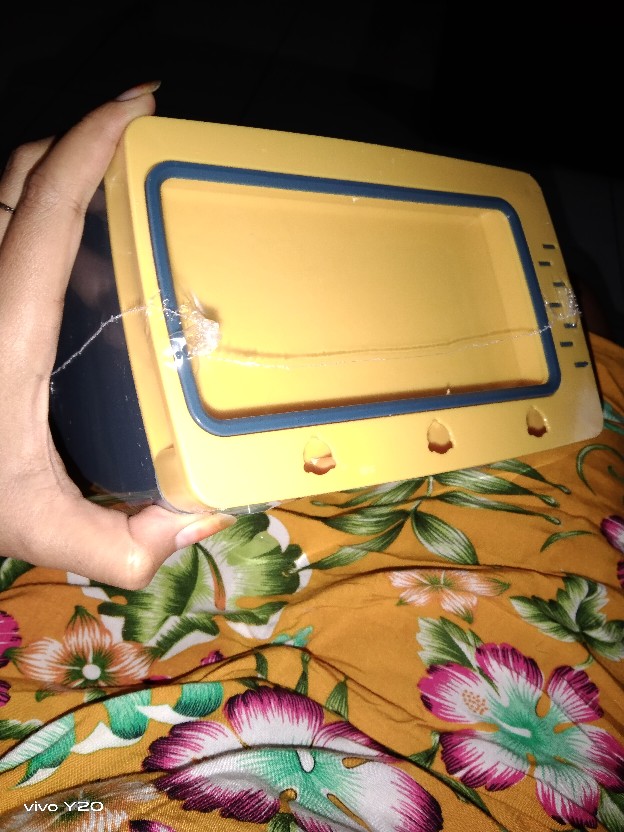 Kotak Tisue Bentuk Desktop Tv Multi Fungsi. Tisue Box Dengan Holder Kardus Warna Biru