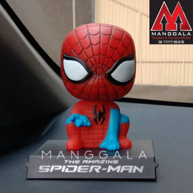 Boneka Pajangan Goyang Dashboard Mobil Spiderman