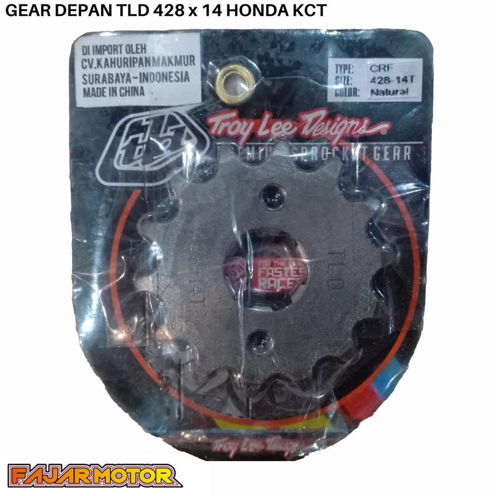 SSS GEAR GER DEPAN 428 520 JUPITER VIXION R15 MEGAPRO GL CB150R SUPRA SATRIA FU SMASH SHOGUN GIR FRONT SPROCKET-TLD 428x14 kct.crf