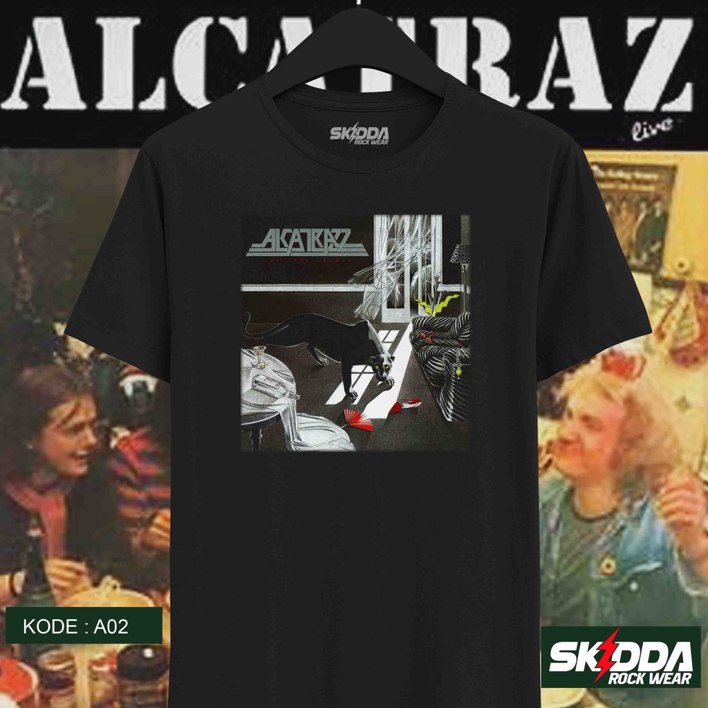 T Shirt Kaos Band Rock ALCATRAZ – A02 - Premium Black NSA