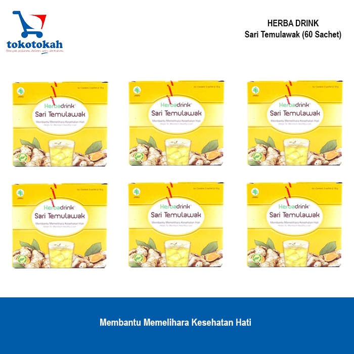 

(6 dus)HERBADRINK SARI TEMULAWAK herbal utk fungsi hati produk KONIMEX