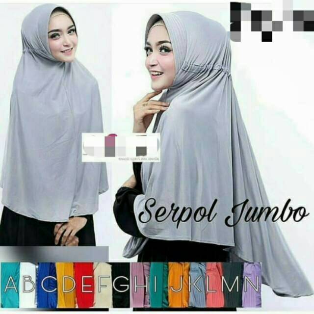 Jilbab instan SERUT JUMBO / serut polos Jokowi jumbo Jersey syari / SERUT Jokowi jumbo Khimar jumbo