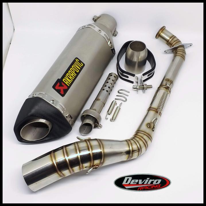 Knalpot Akrapovic Apt Import Full System Nmax 155 / Aerox 155 Vva