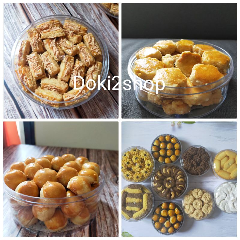 

Kue Kering Klasik Kastengel/Nastar/Putri Salju/Kacang/Sagu Keju/Semprit/Lidah Kucing toples 250 gram