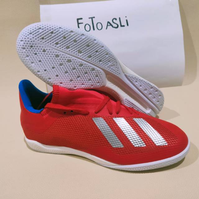 SEPATU FUTSAL ADIDAS  X TANGO 18 3 IC MD RED BONUS KAOS  