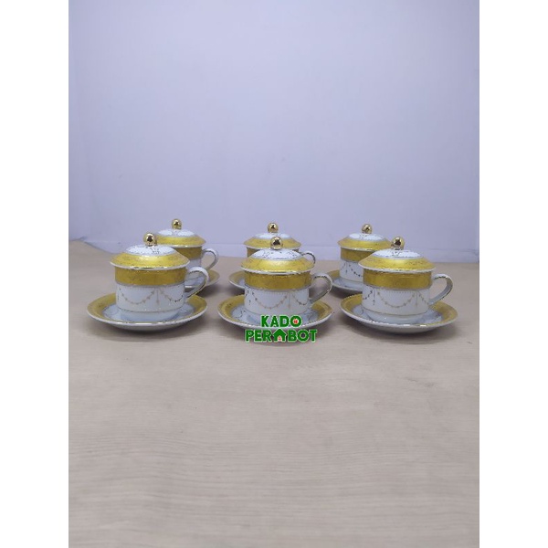Cangkir set vicenza CR-Y85 - cangkir emas klasik - cangkir antik minum
