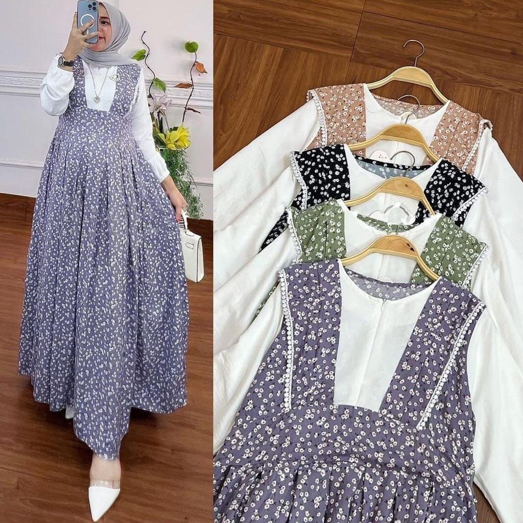 Lavala Dress / Dress Casual / Pakaian Wanita / Gamis / Gamis Wanita / Dress Terbaru / Dress Terkini / Dress Korea / Dress Crinkle / Dress Katun / Korean Style / Dress Crinkle Airflow / Maxi Dress / Dress Katun Ld 110 / Dress Kondangan Simple / Dress