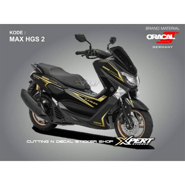 Cutting stiker nmax hitam 2018.gold hitam oracal .