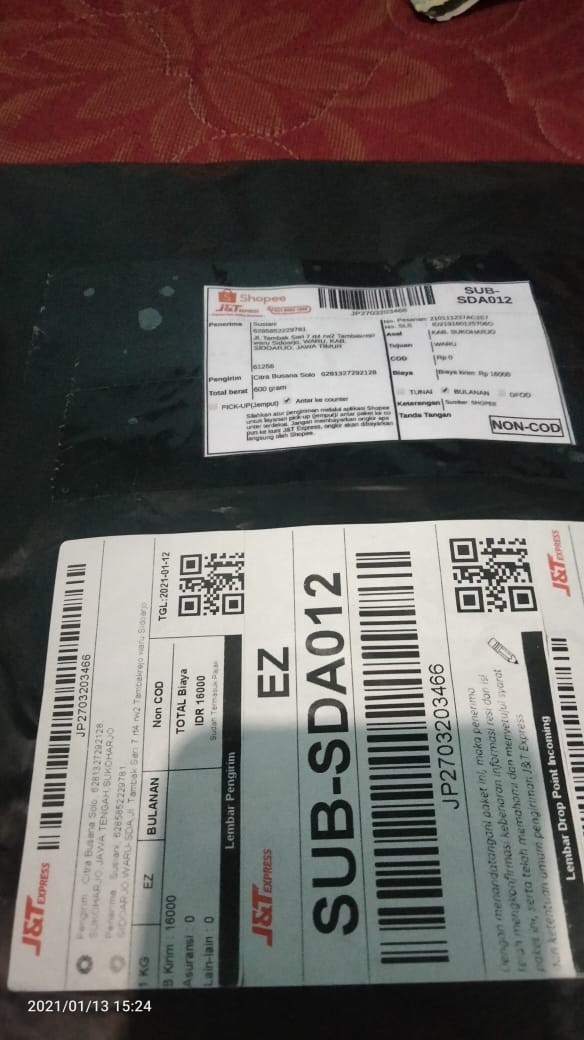 Abhinaya Kemeja Batik Pria Full Furing Bahan Katun Sragenan