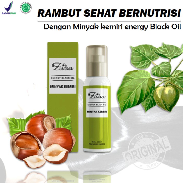 Minyak Kemiri Energy Black Oil Zivaa BPOM