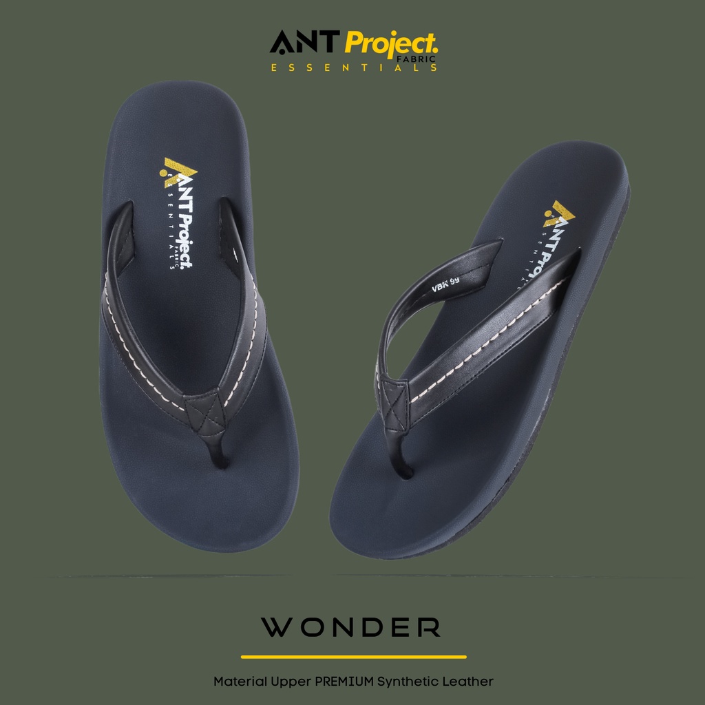 ANT PROJECT - Sandal Pria Jepit WONDER Hitam Navy