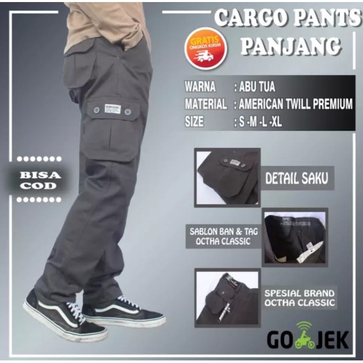 celana cargo panjang pria terlaris Celana Cargo Panjang Celana Gunung Celana Santai Celana Murah