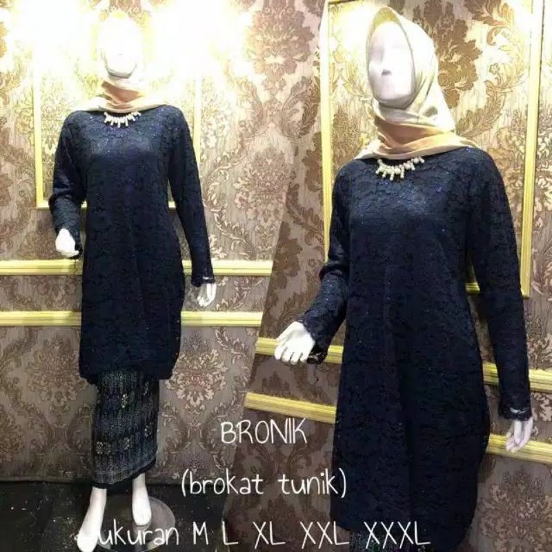 PRODUK ORIGINAL SETELAN KEBAYA TUNIK/KEBAYA KELUAGRA/KEBAYA PESTA