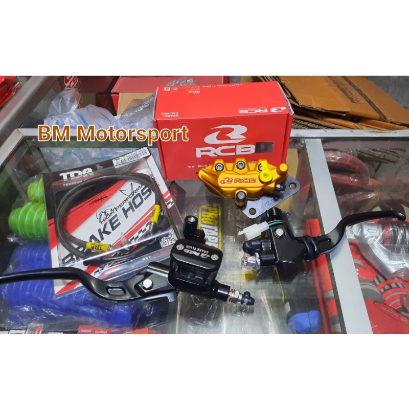 Paketan RCB Master rem 1set kaliper dpn RCB selang TDR
