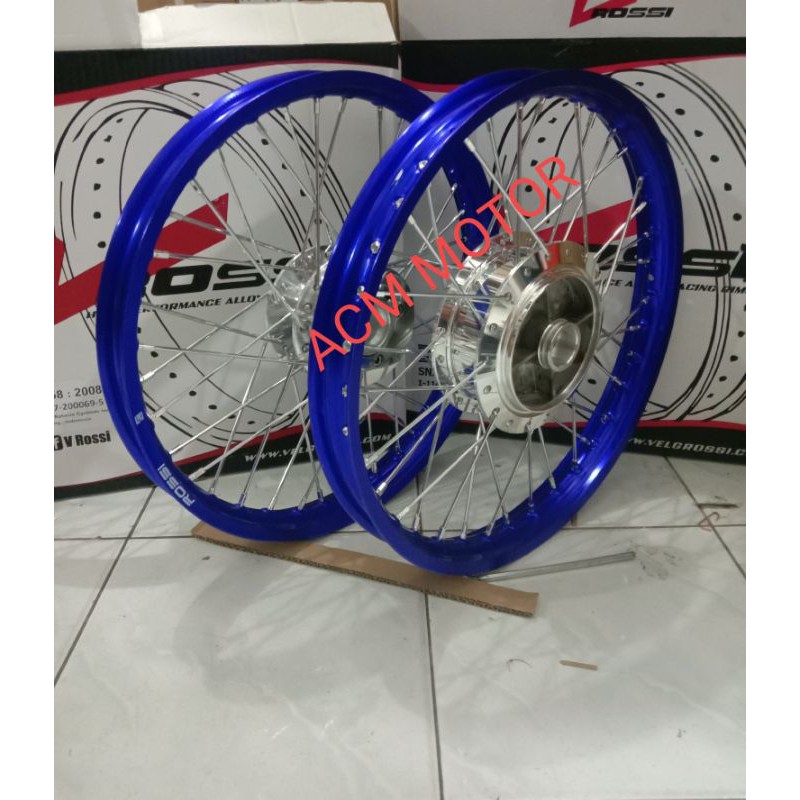 VIXION OLD VELG motor Yamaha Vixion old Rossi ring 17 x140 komplit biru Vleg motor Yamaha Vixion old