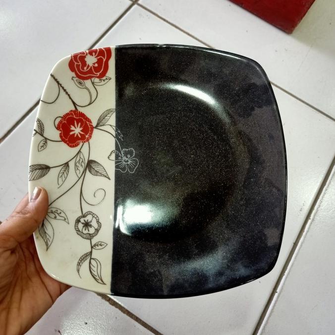 yang dicari] piring saji keramik model persegi tempat kue makanan