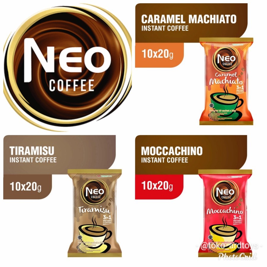 

Neo Coffee Kopi Instan 3in1 Moccachino / Tiramisu