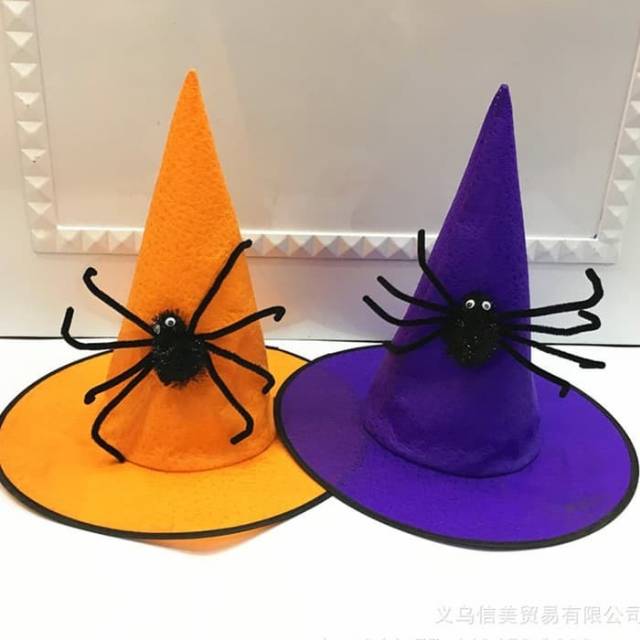 Topi Witch Laba Laba Kostum Halloween Cosplay Topi Penyihir Murah