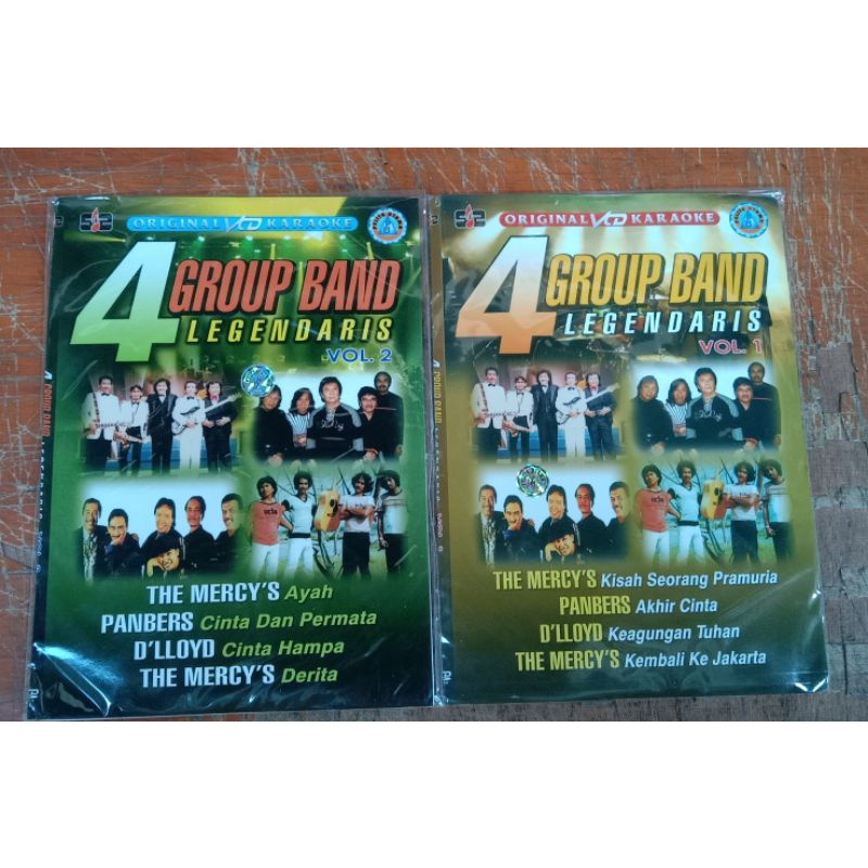 Kaset Vcd Original 4 group band legendaris vol1 & 2