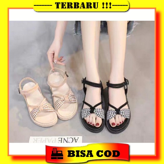 Sepatu Sendal Wanita Selop Kekinian Slip Slop Nyaman Korea Remaja Mary Sandal Wanita Suzy / Sandal Tali Wanita Import Korea Terbaru 2020 / Sendal Wanita / Bisa Cod