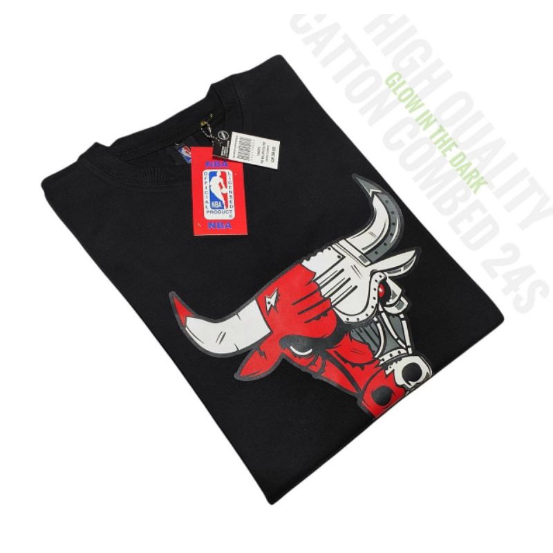 KAOS T-SHIRT CHICAGO BULLS GLOW IN THE DARK FULLTAG &amp; LEBEL