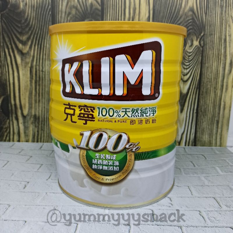 Klim 100 pure no sugar added powder milk impor taiwan susu kaleng tinggi kalsium sehat anak tulang