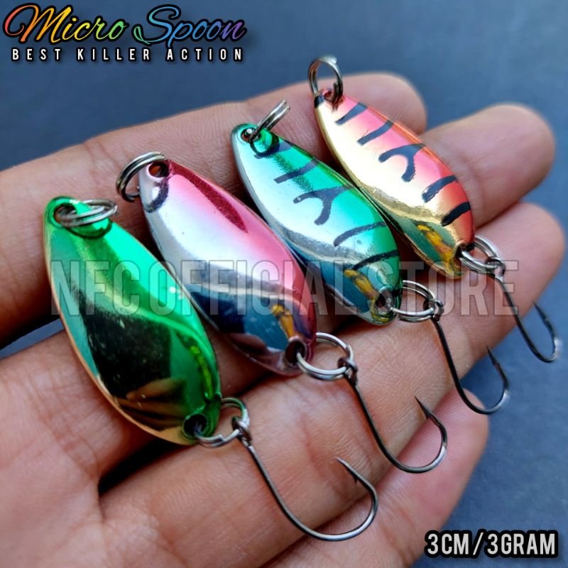 Lure Micro Spoon 3 cm 3 gram Mini Spoon BEST KILLER ACTION