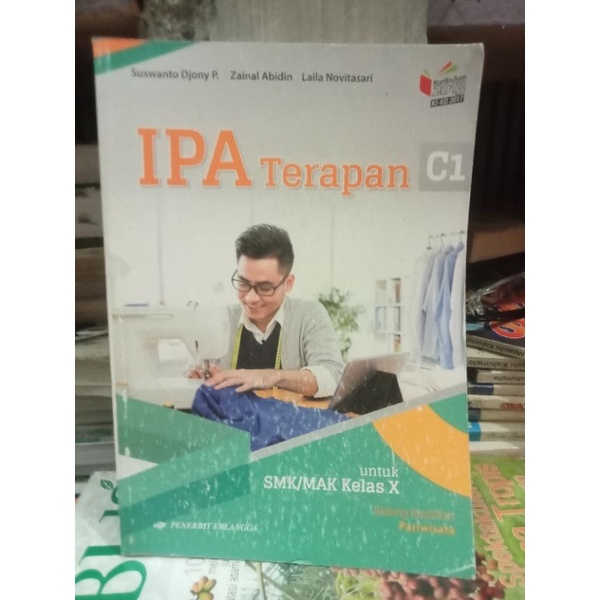 buku IPA terapan untuk SMK kelas 10 bidang keahlian pariwisata penerbit Erlangga kurikulum 2013 edis