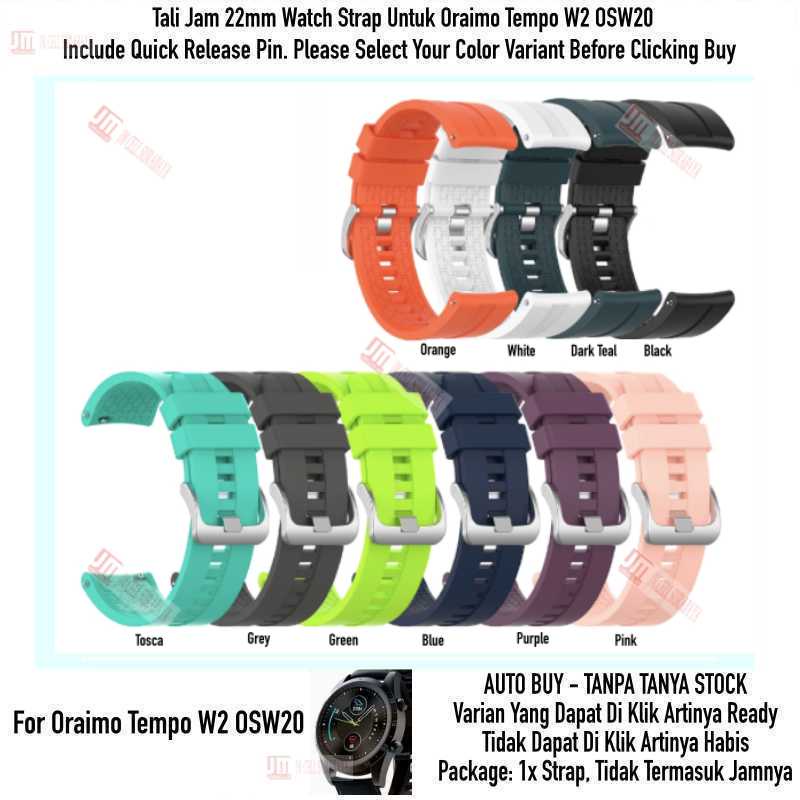 XLF Watch Strap Oraimo Tempo W2 OSW20 OSW 20 - Tali Jam 22mm Rubber Silikon