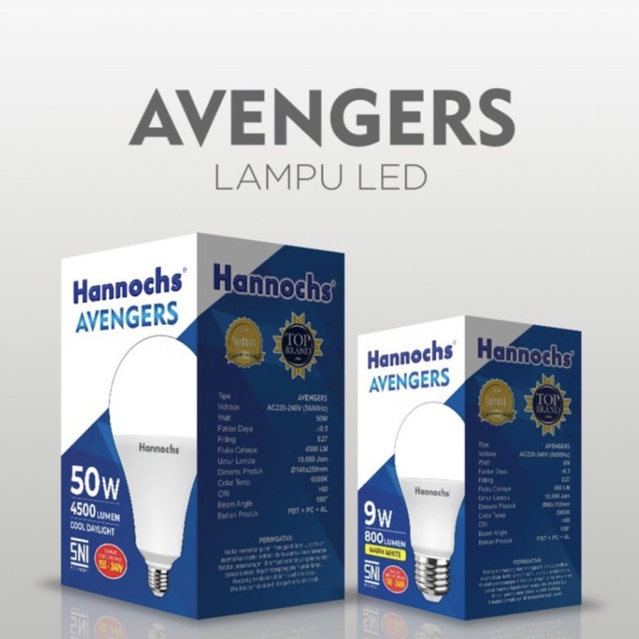 Hannochs lampu LED avengers 20 watt - Cool daylight / putih