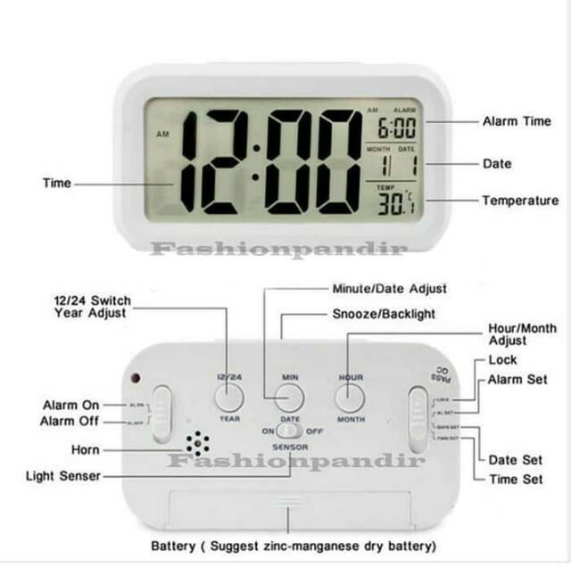 Jam meja digital LED/ jam weker