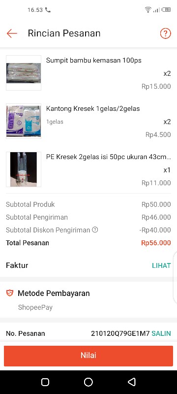 Kantong Kresek 1gelas/2gelas