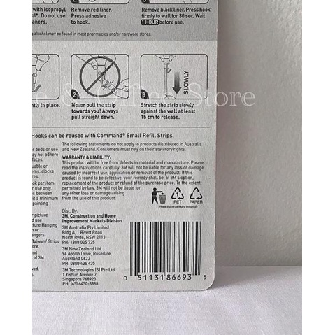 

☺ 3M Pengait Dinding Kecil / Command Small Wire Hook 17067 ☁