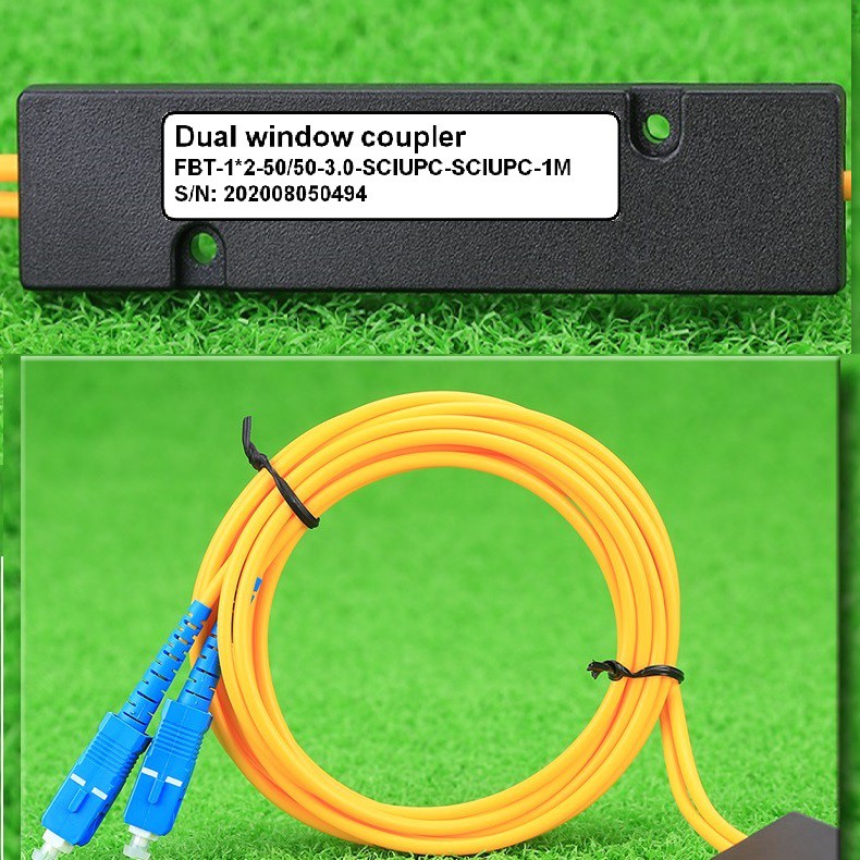 Pasif Splitter Passive Spliter Coupler Fiber Optic Kable Splitter 1-2 FTTH Fiber Optik SC UPC Dual