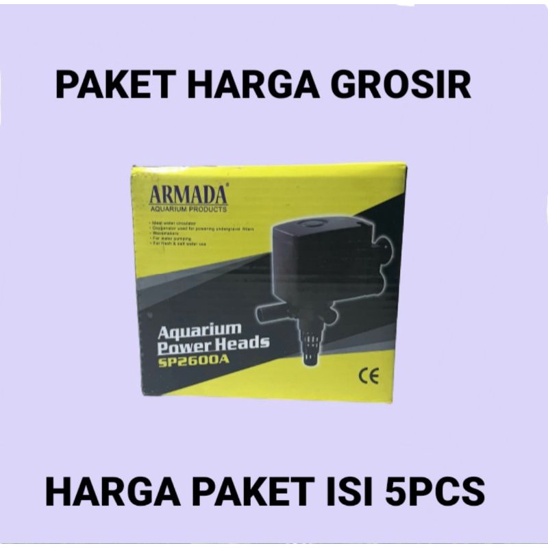 POMPA AQUARIUM ARMADA 2600A PAKET HARGA GROSIR ISI 5 PCS