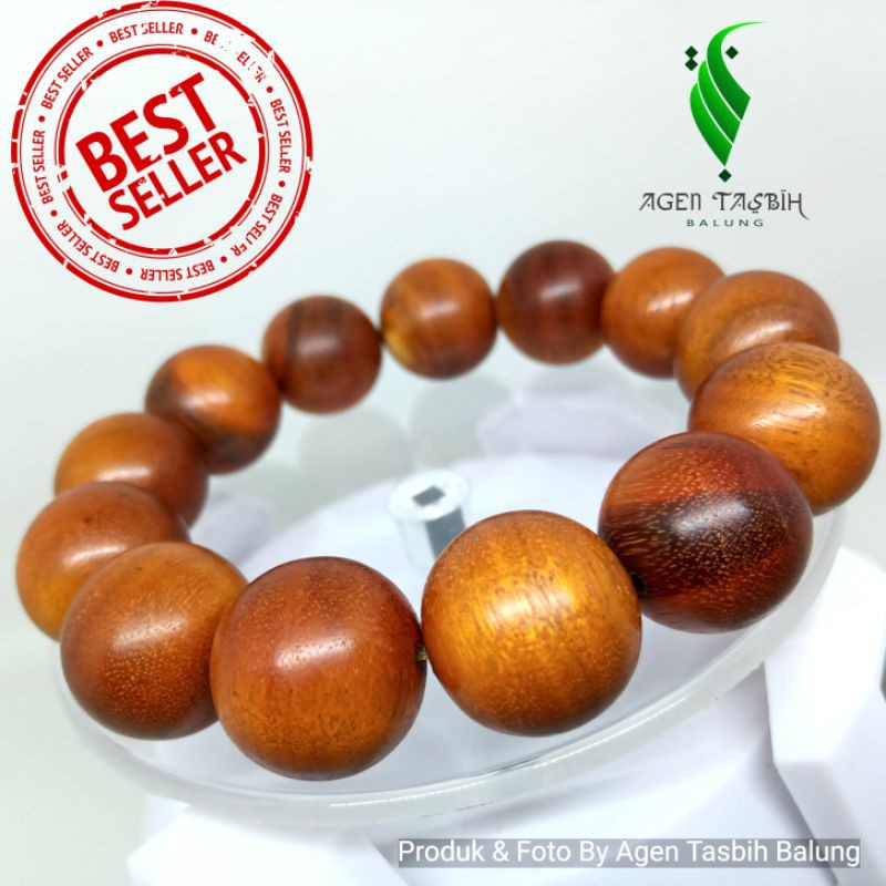 Gelang Kayu Secang Super Size 17mm ORIGINAL Secang Asli