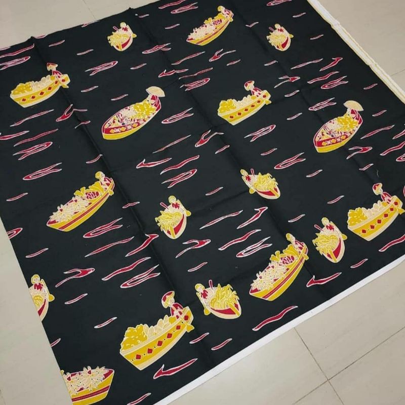 Kain batik solo pasar apung hitam