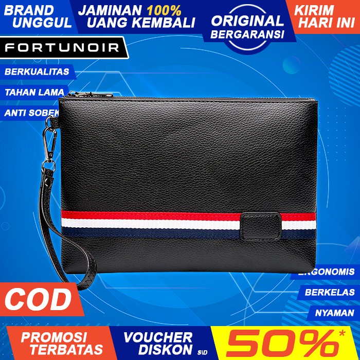 TAS TANGAN HANDBAG CLUTCH PEGANG PEGANGAN PESTA FASHION GAUL KEREN KULIT PRIA COWO COWO LAKI FN301