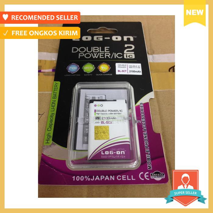 Baterai Handphone - Baterai Log On Nokia Bl 5Ct 2100Mah For Nokia C6 01, C5, C3 01, 6303I