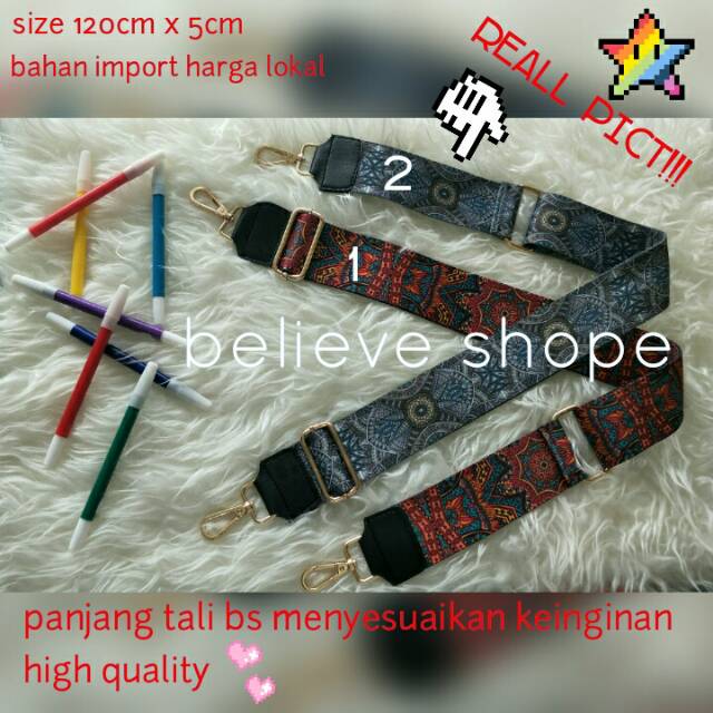 (BESI SUPER TEBAL) PREMIUM Long strap - Longstrap - Tali slempang - Strap bag - tali tas - tali tas 