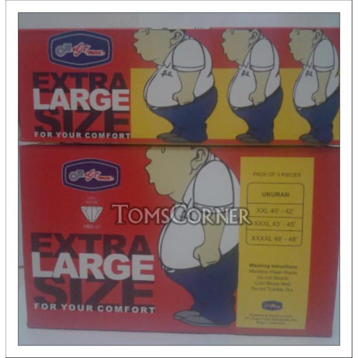 Celana dalam pria GT-Man/ CD GTMan / GT man Big size jumbo isi 3 baju - Seperti gambar, MBS XXL
