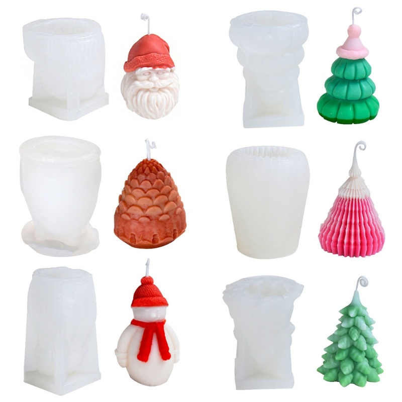 Zzz Cetakan Kue / Fondant DIY Bentuk Santa Claus / Snowman 3D Bahan Silikon