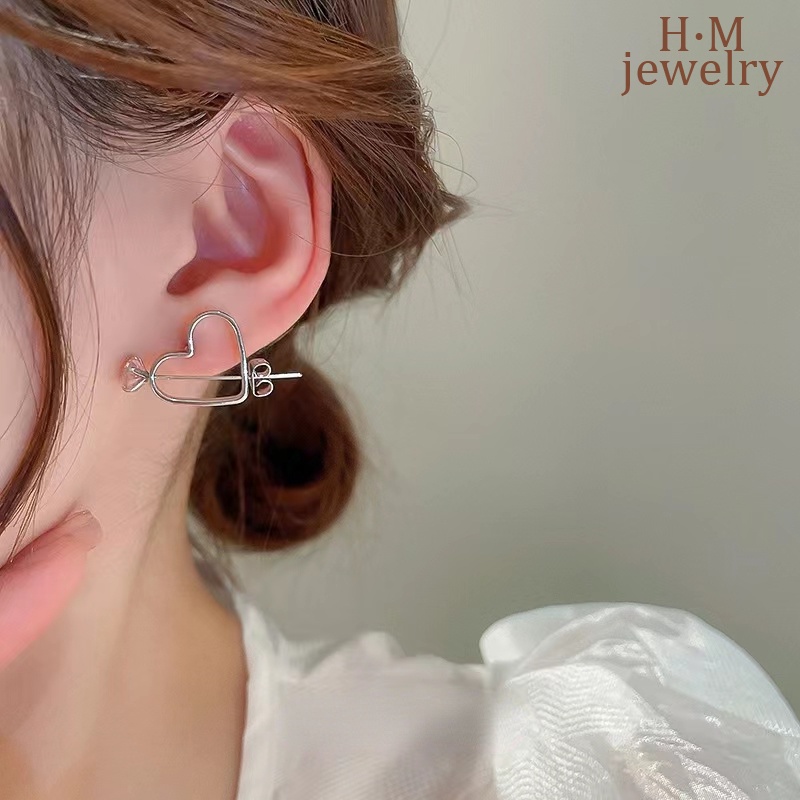 2022 Anting Tusuk Bentuk Hati Hias Zircon AAA Untuk Wanita