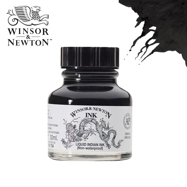 

Winsor & Newton Drawing Ink - Liquid Indian Ink 30ml (Non-Waterproof)