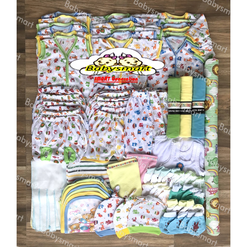 BABYSMART - Paket Hemat Perlengkapan Baju Bayi Baru Lahir (New Born) PAKET TABUR 6