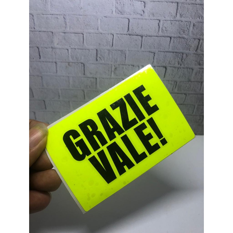 stiker GRAZIE VALE! Stiker Rossi grazie vale